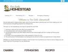 Tablet Screenshot of ourlittlehomestead.org